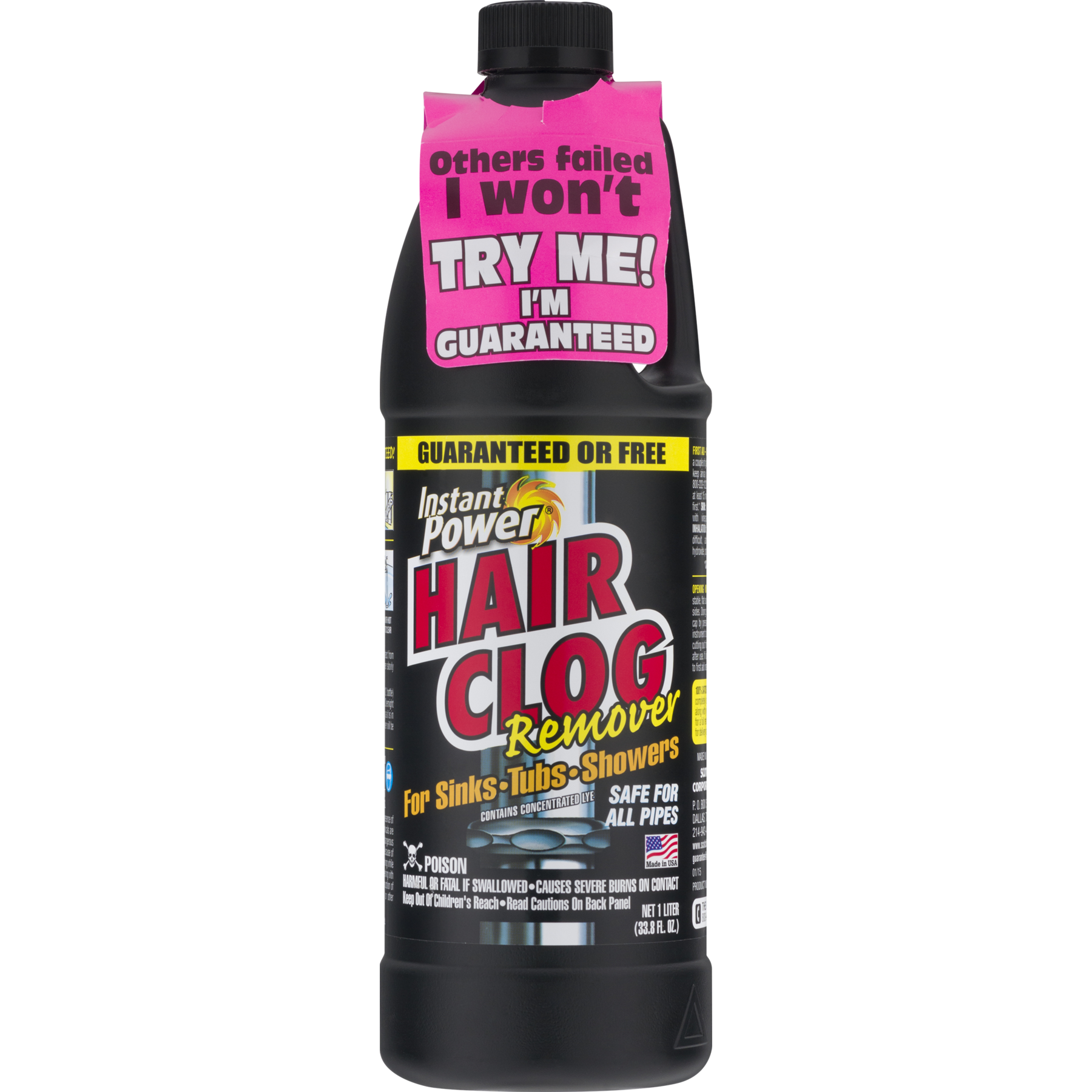 Instant Power Drain Hair Clog Remover 33 8 Fl Oz Walmart Com