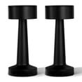 thumbnail image 1 of Bell + Howell Chelsea Table Lamp Small Cordless Touch LED Rechargeable Lamp for Bedside Desk Nightstand Midnight Black - pack of 2, 1 of 10