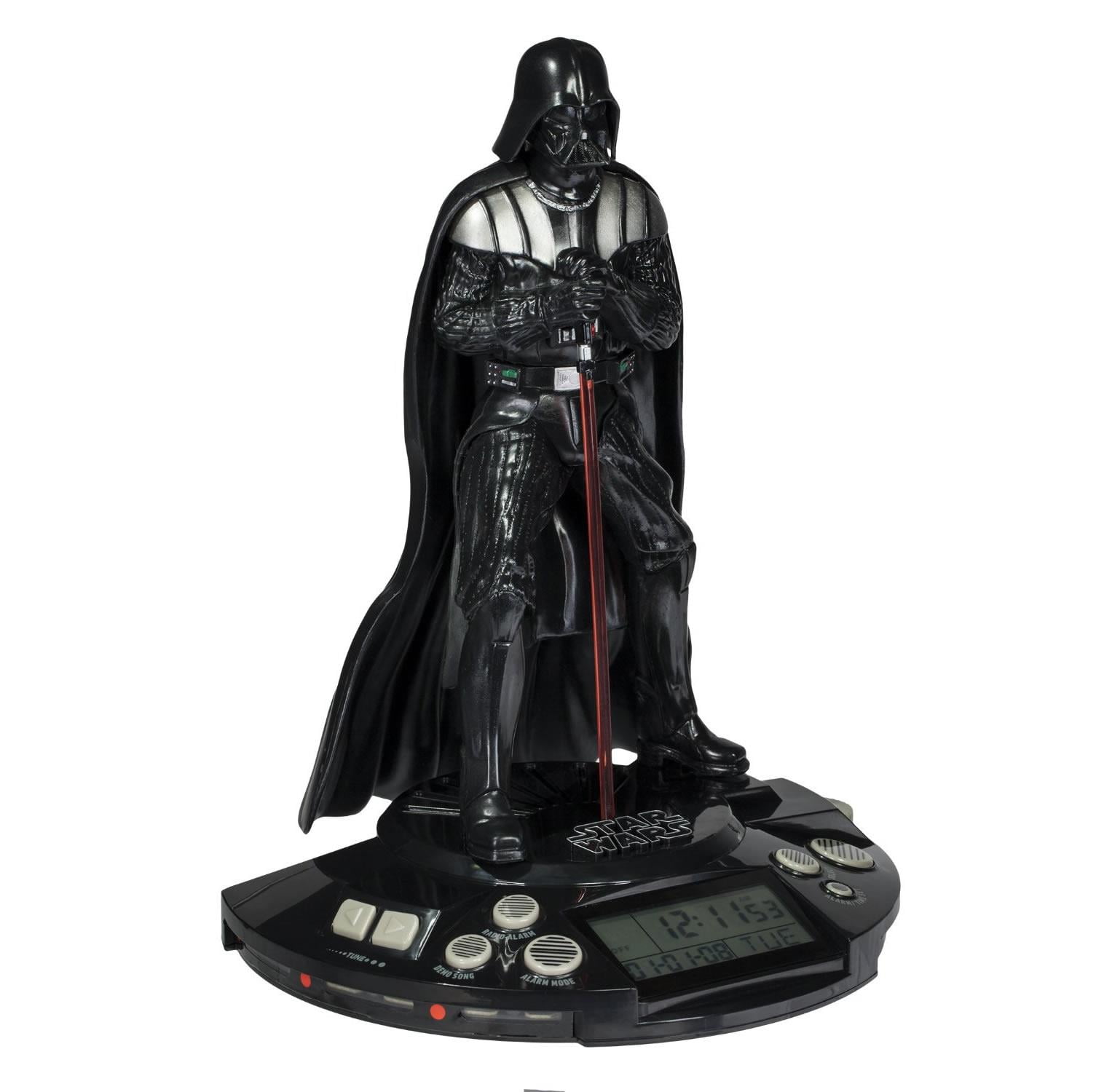 Star Wars Light‐ Up Musical Bank Alarm Clock Darth Vader & Luke Skywalker New 