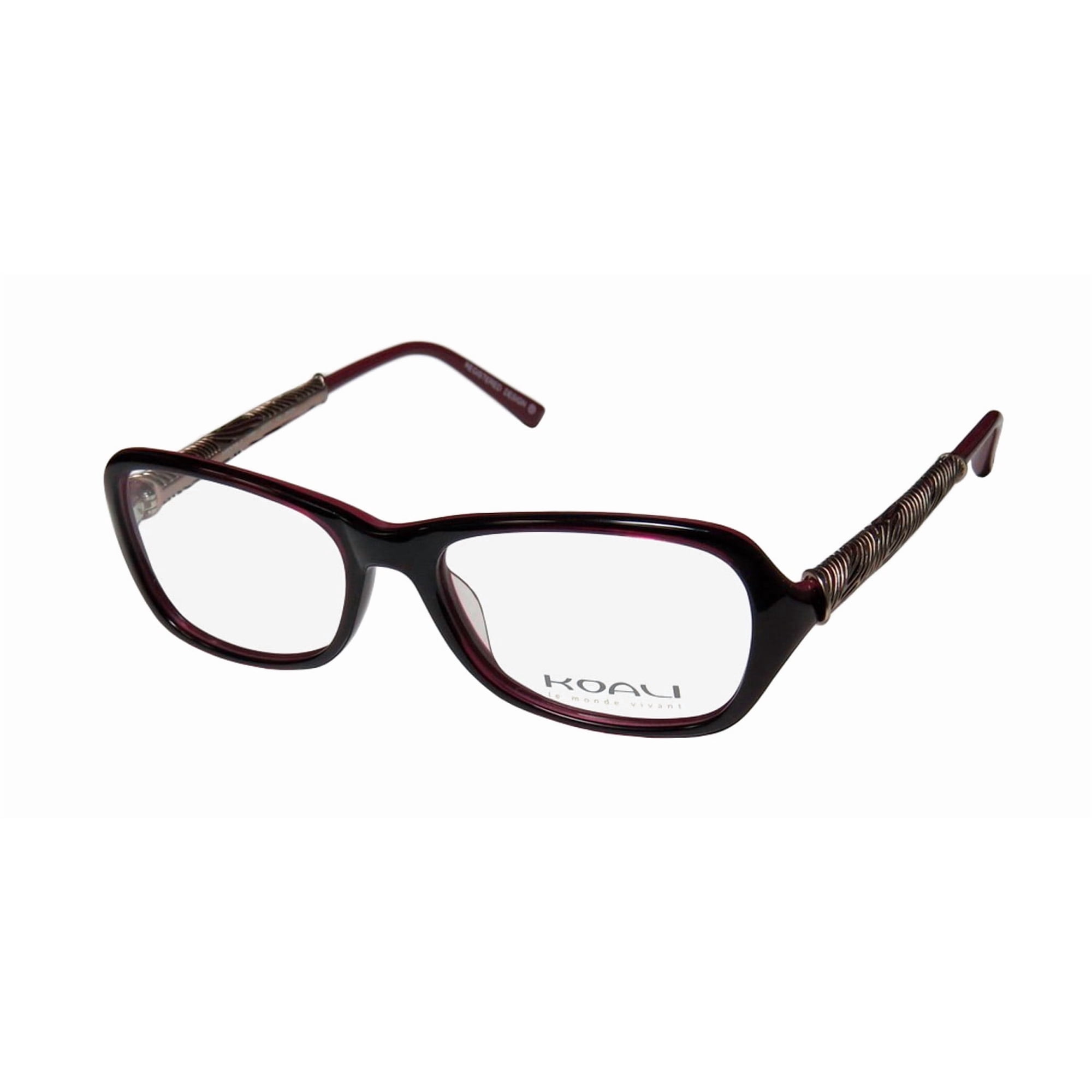 NEW KOALI 7068K WOMENS/LADIES DESIGNER FULL-RIM PURPLE FRAME DEMO LENSES 52-17-135 EYEGLASSES/EYEGLASS FRAME