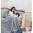 thumbnail image 3 of Sherpa Furry Throw Blanket, Reversible Super Soft Plush Fuzzy Fleece Blanket for Sofa Couch Bed 50"x60", 3 of 7