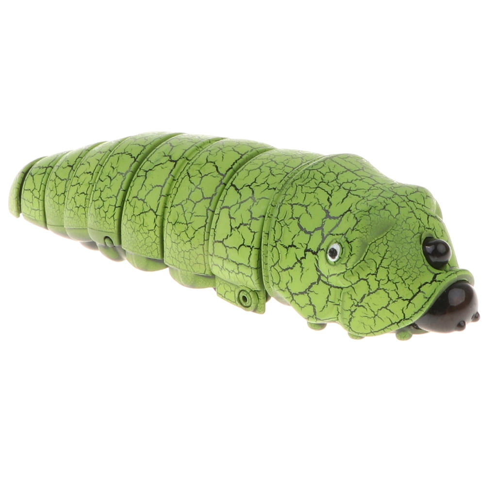 4inch Realistic Remote Control Caterpillar RC Bug Toy Parts Prank Trick ...