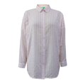 thumbnail image 1 of Ropa de Playa Ocean Pacific para Mujer Manga Larga Oversize, Estampada Rayas Rosa Talla M, 1 of 4