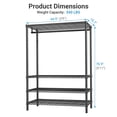 thumbnail image 4 of VIPEK V1 Plus Heavy Duty 4-Tier Clothes Rack, Compact Freestanding Shelving Unit with Adjustable Height & 540lbs Capacity, Space-Saving Organizer for Apartments and Small Spaces, Black, 4 of 7