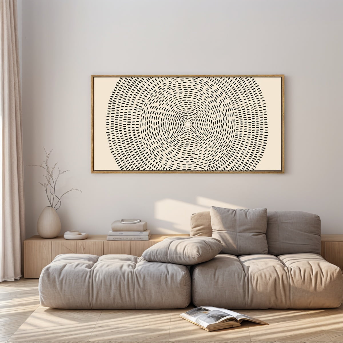 Large Jesus Feeds the 5000 Canvas Wall Art Jesus Framed Wall Decor Modern Christian Artwork Minimalist Bible Painting for Living Room Bedroom Dining Room 20x40 Inch