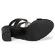 thumbnail image 5 of Sandalias De Tacón Grueso De Tiras Cruzadas De Punta Abierta Para Mujeres Negro 40 EU, 5 of 7