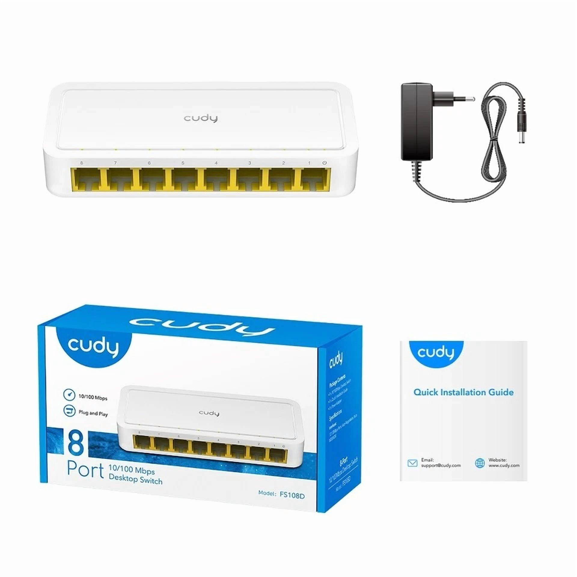 CRESTIN- Cudy FS108D | 8-Port 10/100Mbps Fast Ethernet Unmanaged Desktop Switch