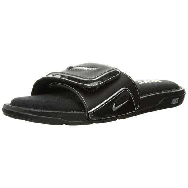 cuatro veces fe Color rosa nike mens comfort slide 2 sandal (12, black/metallic silver/white) -  Walmart.com