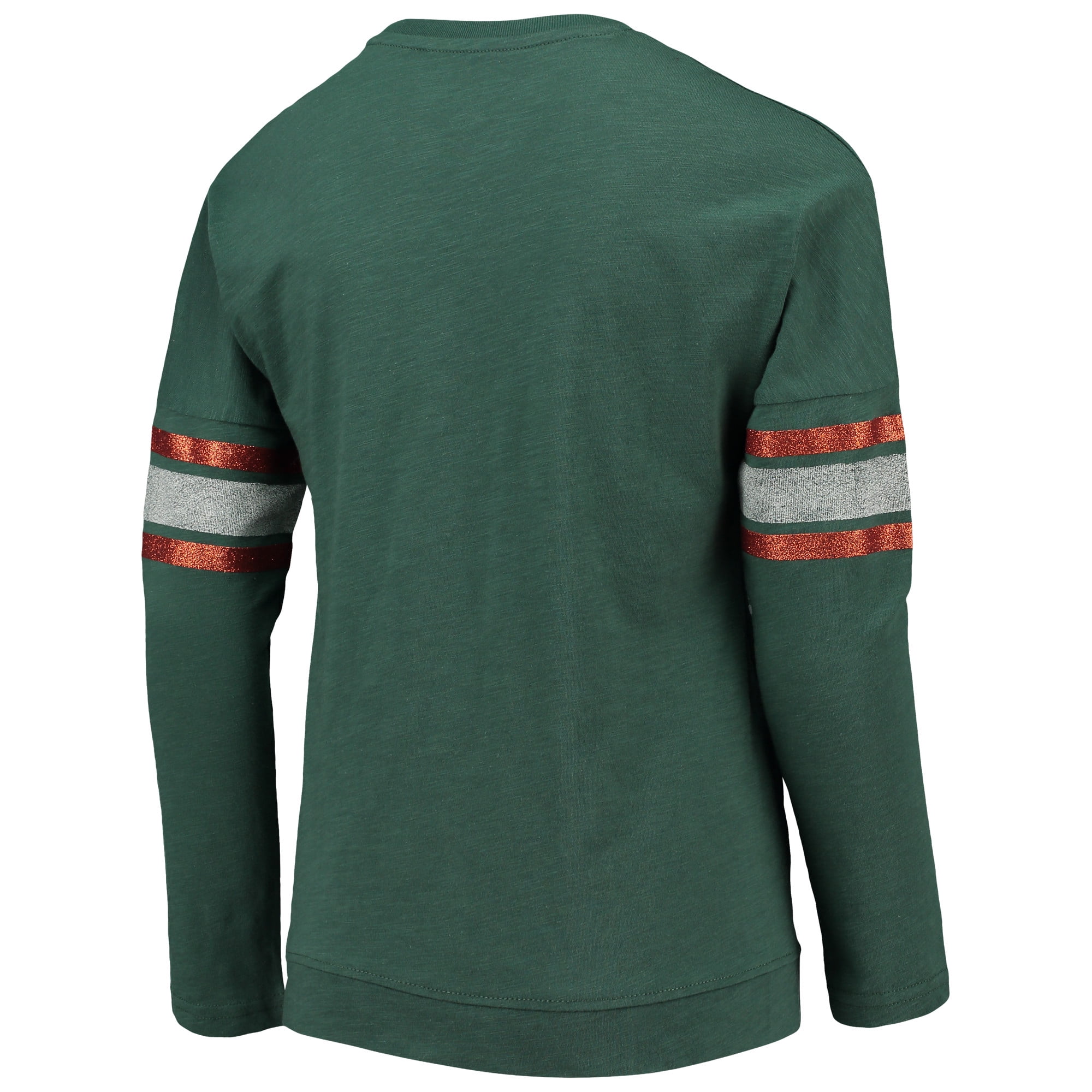 Outerstuff Girls Big Team Captain Long Sleeve Slub Tee