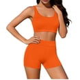 thumbnail image 3 of Staron Women's Bikini Set Vintage High Waisted Ruched Swimsuit Two Piece Bathing Suit Floral Print Stretchy Beach Vacation Pool Party, Orange S, 3 of 6