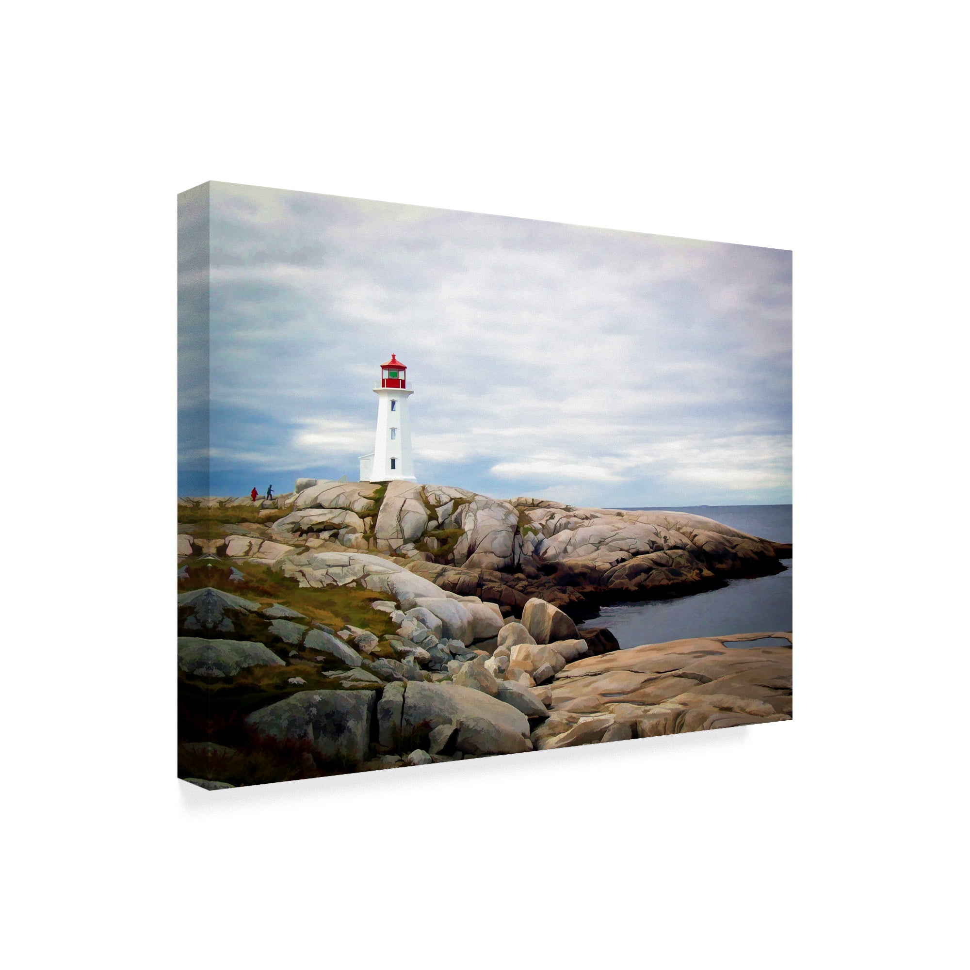 Trademark Fine Art 'Peggys Cove, Ns Lighthouse' Canvas Art by J.D. McFarlan