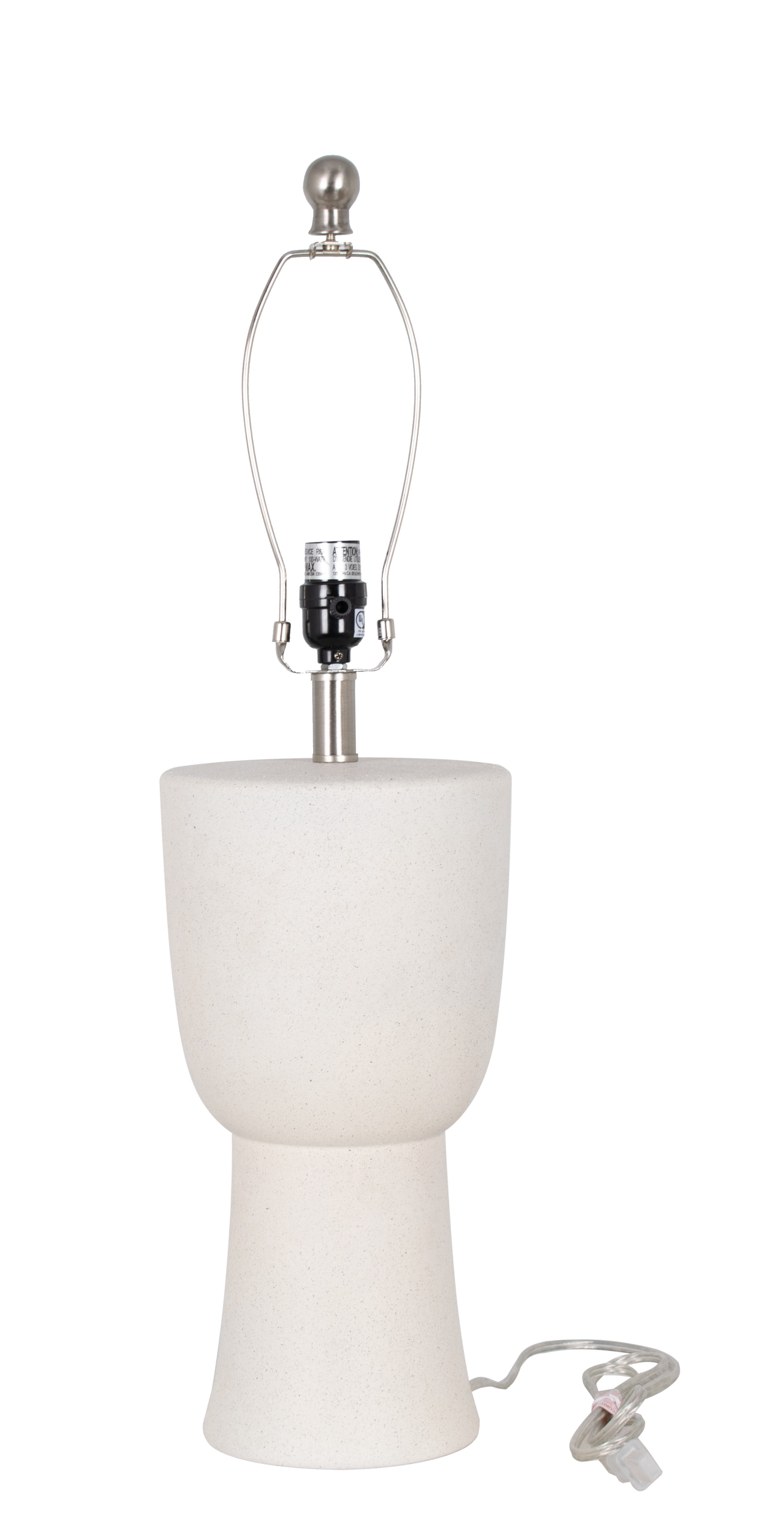 Cooper Ridge Glass 30" Table Lamp with Linen Shade, Clear & Natural (Set of 2)