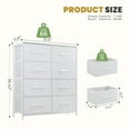 thumbnail image 4 of GIANNA Dressers with 8 Fabric Drawers, Drawer Cabinet for Kitchen, Office, Hallway, Grey, 4 of 7
