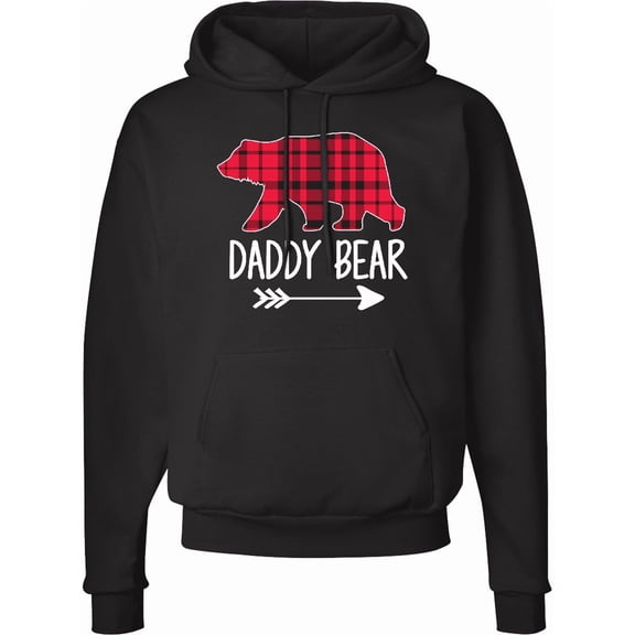 Inktastic Plaid Daddy Bear with Arrow Adult Hoodie Sweatshirt