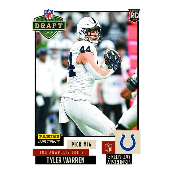 NFL 2025 Instant Draft Night Football   Tyler Warren #10 (Rookie)
