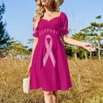 thumbnail image 2 of Pink Awareness Ribbon of Support Sleeveless Dress beach outfits for women evening dresses women, 2 of 6