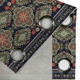 thumbnail image 4 of Ambesonne Ethnic Grommet Curtain, Floral Geometric Shapes, 50" x 96", Indigo Scarlet, 4 of 6