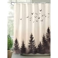 thumbnail image 2 of Fsddascl Rustic Mist Forest Shower Curtain Set - 72" x 78" Washable Bathtub Curtain with 12 Hooks, Vintage Watercolor Natural Landscape Waterproof Fabric Stall Shower Curtains for Bathroom/Bathtub, 2 of 6