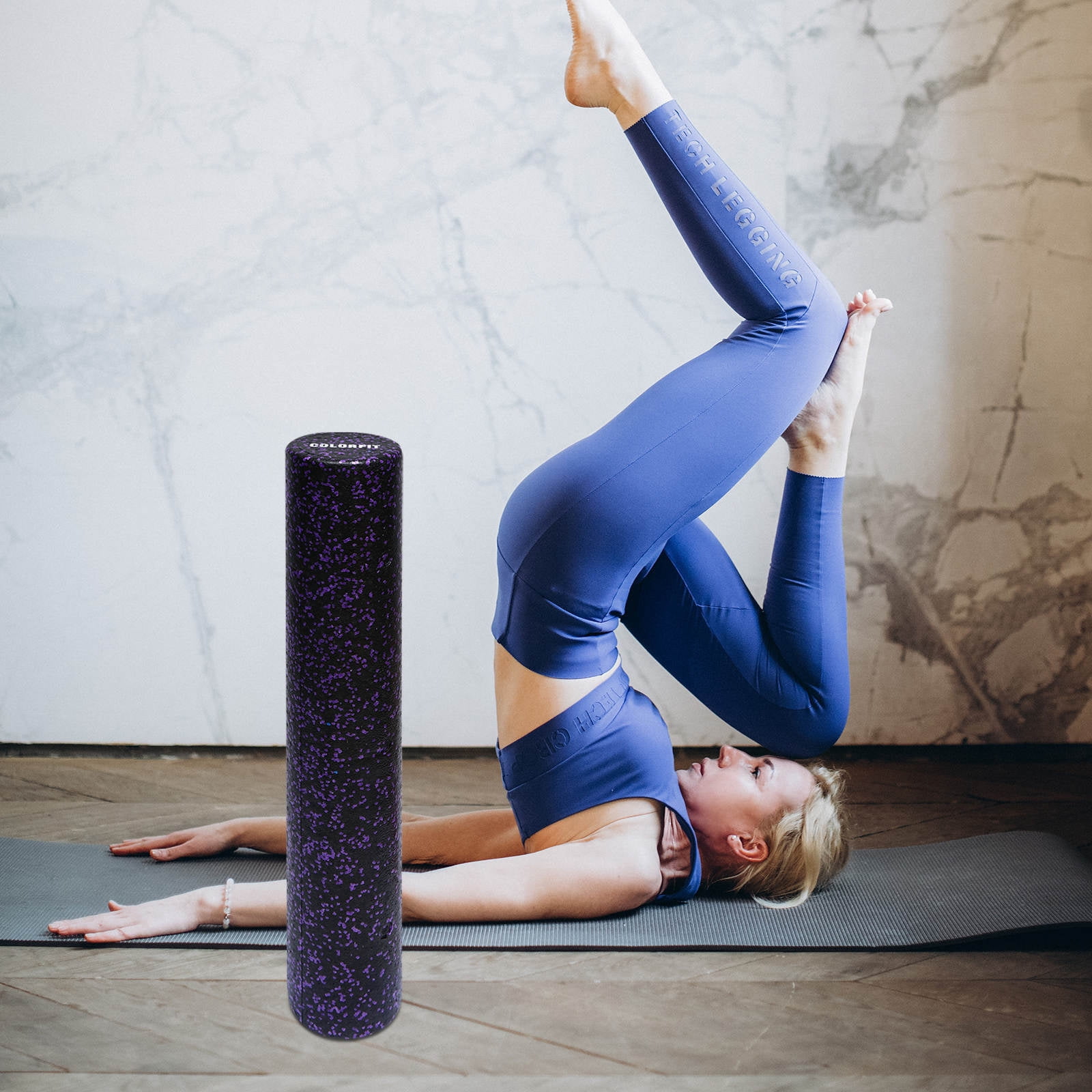 EXHUMKY Foam Massage Roller with Elastic Design for Back, Shoulder, Neck and Muscle Relaxation