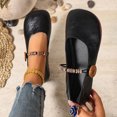 thumbnail image 5 of Miluxas Women’s Flats Shoes Comfortable Leather Square Toe Slip on Casual Ballet Flats Dress Shoes Soft Soled Flats Black 6(37), 5 of 9