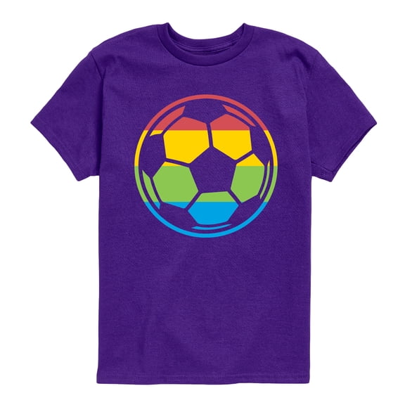 Instant Message - Retro Circle Soccerball - Youth Boys Short Sleeve Graphic T-Shirt