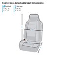 thumbnail image 2 of Flat Cloth Built-In Seat Belt One Piece Bucket Covers - BEIGE, 2 of 6