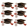 thumbnail image 6 of MLINS 6pcs Graduation Lapel Pins Grad Cap Doctoral Hat Badges Class of 2025 Brooch Pins for Celebrating Graduation Parties, 6 of 8