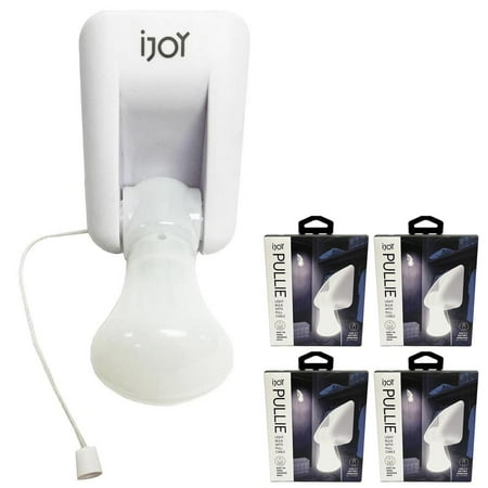 

4 Light Bulbs Self Adhesive Wall Mount Pull Chain Battery Operated Cabinet Lamp