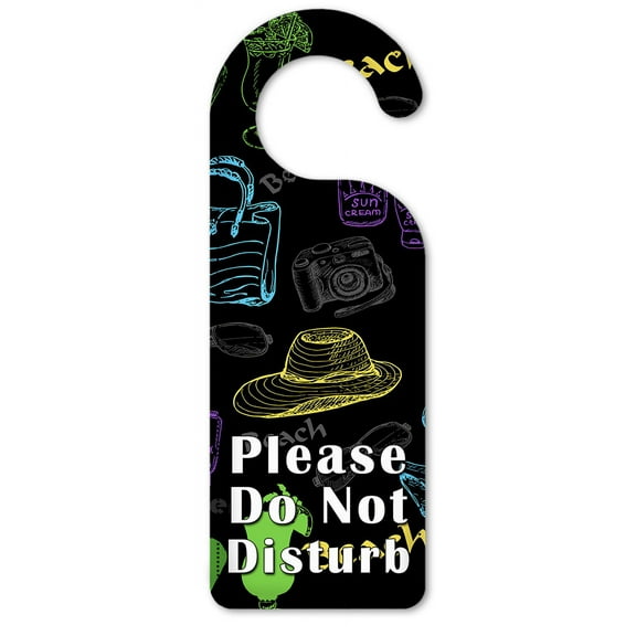 Do Not Disturb Door Knob Hanger Sign - Summer Seamless