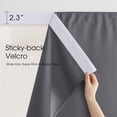 thumbnail image 5 of NICETOWN 2 Panels Outdoor Curtain for Patio Waterproof, Sticky Top & Backtab Bottom with Free Rope Privacy Protective Drapes for Gazebo, Gray, W52 x L84, 5 of 11