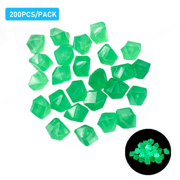 200 piezas de piedras que brillan en la oscuridad, piedras brillantes, decoración de piedra fluores Tomshoo Piedra luminosa