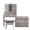 Gray+9 drawer, variant on Ktaxon Makeup Vanity with 9 Drawers&USB Charging Station, Vanity Desk with 3 Color Light, Vanity Table Set w/ 9 Drawer Dresser, White