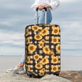 thumbnail image 4 of Uemuo Vintage Black White Plaid Sunflowe Printed Washable Luggage Cover - Fashion Suitcase Protector Fits 18-32 Inch Luggage -X-Large, 4 of 9