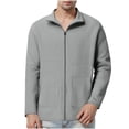 thumbnail image 2 of Wancir Men's Lightweight Varsity Jacket Casual Bomber Jackets Waffle Zip Up Coat with Pocket, 2 of 7