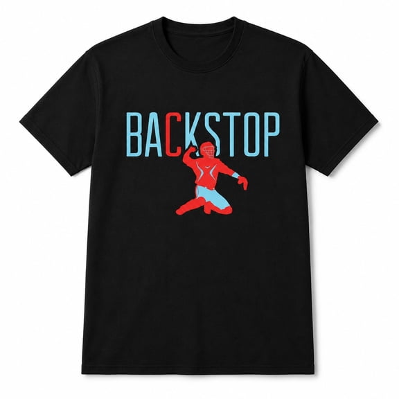 Backstop Baseball Graphic T-Shirt, Unisex Classic Fit Tee