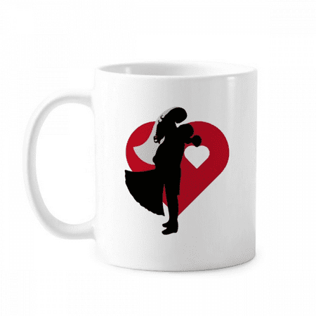 

December Cozy Hug Valentines Day Mug Pottery Cerac Coffee Porcelain Cup Tableware
