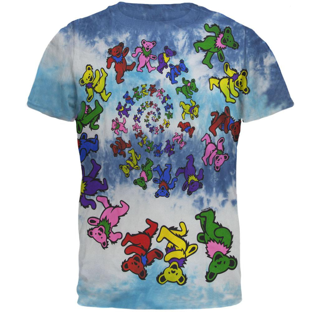 Grateful Dead - Spiral Bears Tie Dye Mens T-Shirt - Walmart.com