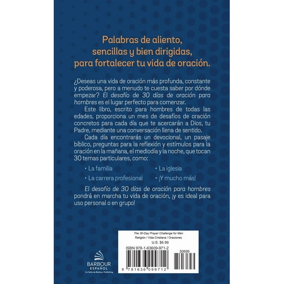 El Desafío de 30 días de Oración para Hombres (Paperback)