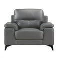 thumbnail image 4 of Lexicon Mischa Leather Match Accent Chair in Dark Gray, 4 of 5