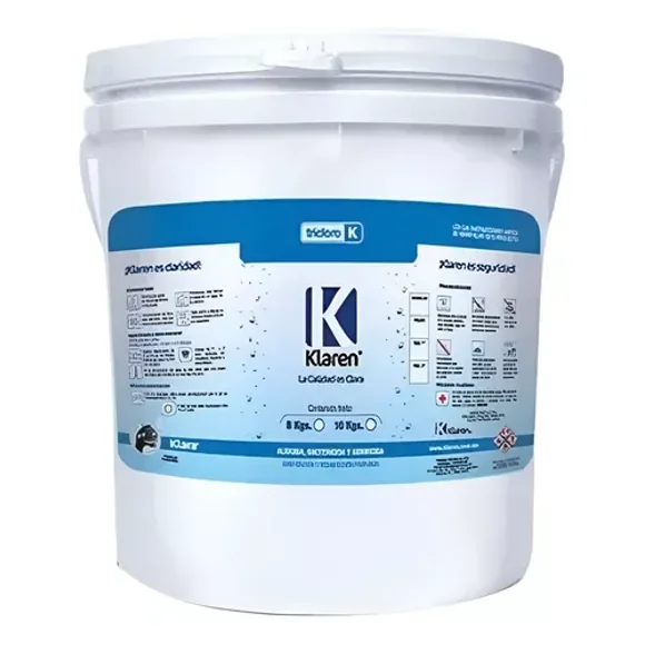 Tableta de Tricloro de 1puLG Klaren 10 Kgs para Alberca