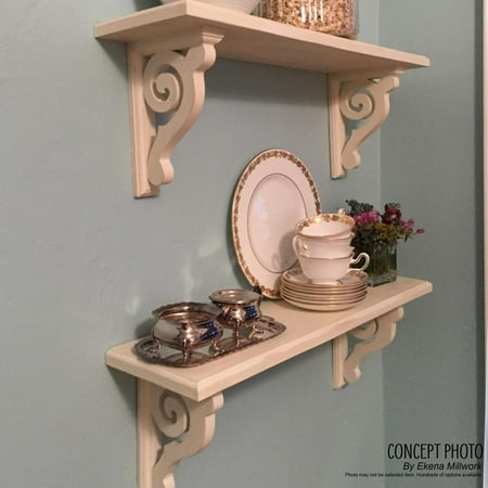 Ekena Millwork 6 1/2"W x 8"D x 22"H Small Jumbo Traditional Wood Corbel, Red Oak