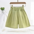 thumbnail image 2 of NAISIBABY Girls Wide Leg Shorts, High Rise Fashion Loose Summer Casual Kids Cute Shorts Green Size 10, 2 of 5