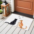 thumbnail image 4 of Funny Cat Entryway Rug 2'x3'&nbsp; Non Slip Front Door Mats, Simple Orange Black Cats Grey Butterfly Entrance Rugs Indoor Outdoor Carpet, Washable Floor Mats Small Area Rug for Bedroom Kitchen, 4 of 8