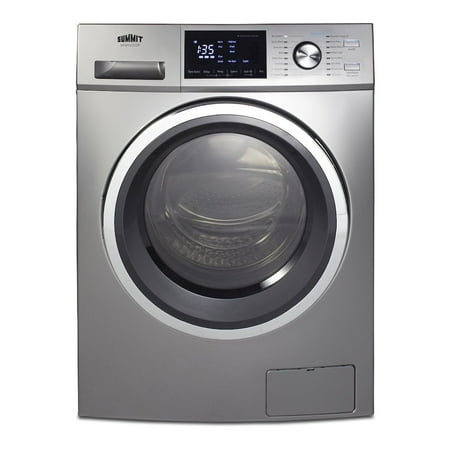 24" Wide 115V Washer/Dryer Combo, Stainless Steel Look