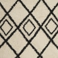 thumbnail image 6 of SAFAVIEH Moroccan Fringe Kingston Geometric Shag Area Rug, Cream/Charcoal, 8' x 10', 6 of 6