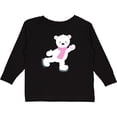 thumbnail image 3 of Inktastic Polar Bear, White Bear, Ice Skating Bear, Scarf Boys or Girls Long Sleeve Toddler T-Shirt, 3 of 5
