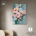 thumbnail image 5 of Teal Elegant Floral Bouquet Vase II Canvas Pastel Floral Art by Art Remedy, Gallery Wrapped, 30" x 45", 5 of 7