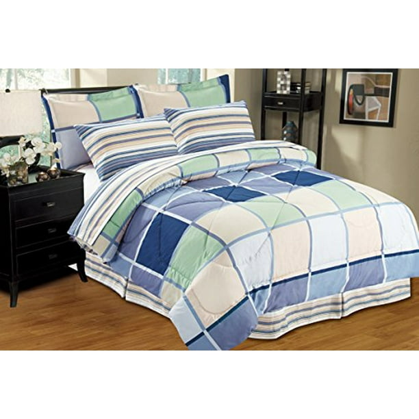 Ultra Soft 6 PC Reversible Bed in a Bag Comforter Set (Twin, Adam