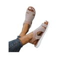 thumbnail image 2 of Willtoo Womens Open Toe Platform Sandals Mesh Hollow Non Slip Elastic Ankle Strappy Comfortable Cushion Wedge Beach Orthopedic Sandals, 2 of 5