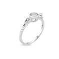 thumbnail image 4 of Sterling Silver .925 Rhodium Plated Bezel Set Clear Cubic Zirconia Ring White Jewelry Female Size 8, 4 of 4